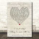 UB40 (I Can't Help) Falling In Love With You Script Heart Song Lyric Print