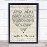 Candle In The Wind Elton John Script Heart Song Lyric Quote Print