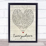 Everywhere Fleetwood Mac Script Heart Quote Song Lyric Print