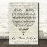Kiss From A Rose Seal Script Heart Song Lyric Quote Print