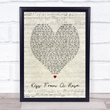 Kiss From A Rose Seal Script Heart Song Lyric Quote Print