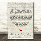 Go Your Own Way Fleetwood Mac Script Heart Quote Song Lyric Print