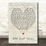 Gold Dust Woman Fleetwood Mac Script Heart Quote Song Lyric Print