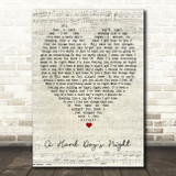 A Hard Day's Night The Beatles Script Heart Quote Song Lyric Print