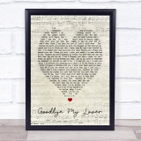 Goodbye My Lover James Blunt Script Heart Quote Song Lyric Print