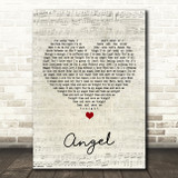 Aerosmith Angel Script Heart Song Lyric Quote Print