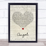 Aerosmith Angel Script Heart Song Lyric Quote Print
