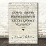 Alicia Keys If I Ain't Got You Script Heart Song Lyric Quote Print