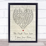 The First Time Ever I Saw Your Face Roberta Flack Script Heart Song Lyric Print