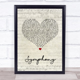 Clean Bandit Symphony Script Heart Song Lyric Quote Print