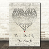 Culture Club Time (Clock Of The Heart) Script Heart Song Lyric Quote Print