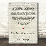 Duffy Make The World Go Away Script Heart Song Lyric Quote Print