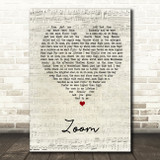 Fat Larry's Band Zoom Script Heart Song Lyric Quote Print