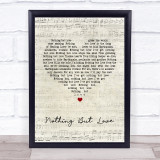 James Nothing But Love Script Heart Song Lyric Quote Print