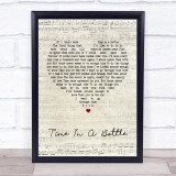 Jim Croce Time In A Bottle Script Heart Song Lyric Quote Print
