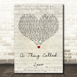 Johnny Cash A Thing Called Love Script Heart Song Lyric Quote Print