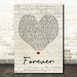 Lecrae Forever Script Heart Song Lyric Quote Print