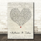 Lifehouse Whatever It Takes Script Heart Song Lyric Quote Print
