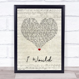 Lower Than Atlantis I Would Script Heart Song Lyric Quote Print