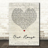 Madness Our House Script Heart Song Lyric Quote Print
