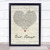 Madness Our House Script Heart Song Lyric Quote Print