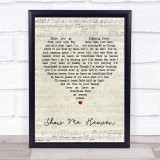 Maria McKee Show Me Heaven Script Heart Song Lyric Quote Print