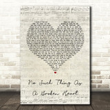 Old Dominion No Such Thing As A Broken Heart Script Heart Song Lyric Print