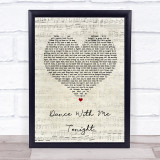 Olly Murs Dance With Me Tonight Script Heart Song Lyric Quote Print