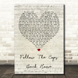 Placebo Follow The Cops Back Home Script Heart Song Lyric Quote Print