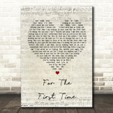 Rod Stewart For The First Time Script Heart Song Lyric Quote Print