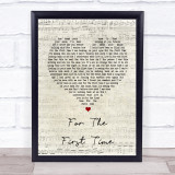 Rod Stewart For The First Time Script Heart Song Lyric Quote Print