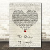 Rod Stewart The Killing Of Georgie Script Heart Song Lyric Quote Print