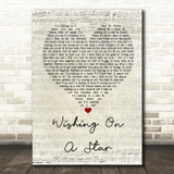Rose Royce Wishing On A Star Script Heart Song Lyric Quote Print