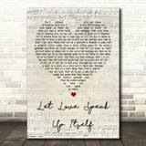 The Beautiful South Let Love Speak Up Itself Script Heart Song Lyric Print