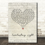 The Black Keys Everlasting Light Script Heart Song Lyric Quote Print