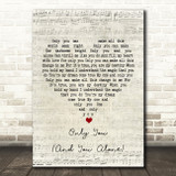 The Platters Only You (And You Alone) Script Heart Song Lyric Quote Print