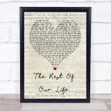 Tim McGraw & Faith Hill The Rest of Our Life Script Heart Song Lyric Print