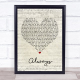 Atlantic Star Always Script Heart Quote Song Lyric Print
