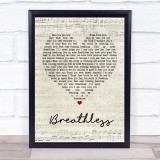 Better Than Ezra Breathless Script Heart Quote Song Lyric Print