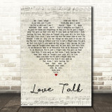 Blossoms Love Talk Script Heart Quote Song Lyric Print