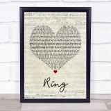 Cardi B Ring Script Heart Quote Song Lyric Print