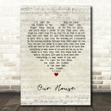 Crosby, Stills, Nash & Young Our House Script Heart Quote Song Lyric Print