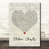 Damien Rice Older Chests Script Heart Quote Song Lyric Print