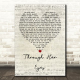 Dream Theater Through Her Eyes Script Heart Quote Song Lyric Print