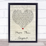 Gavin DeGraw More Than Anyone Script Heart Quote Song Lyric Print