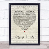 Idina Menzel Defying Gravity Script Heart Quote Song Lyric Print