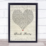 Jay Allen Blank Stares Script Heart Quote Song Lyric Print