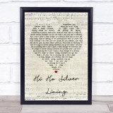 Jeff Beck Hi Ho Silver Lining Script Heart Quote Song Lyric Print