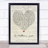 Jim Brickman A Mother's Love Script Heart Quote Song Lyric Print