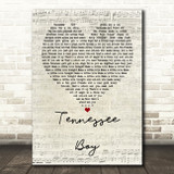 Kip Moore Tennessee Boy Script Heart Quote Song Lyric Print